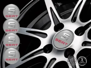 Seat Insignias de Rueda Estilo Pegatinas de Epoxi Premium